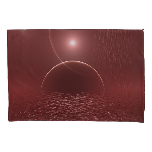 Scarlet Ocean Moon Kussensloop (Voorkant)