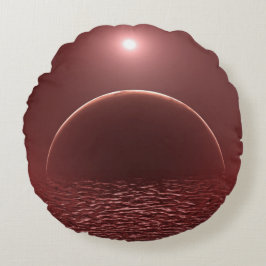 Scarlet Ocean Moon Rond Kussen