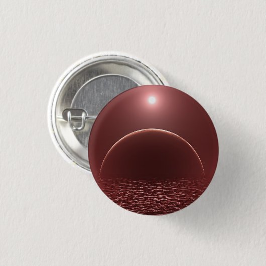 Scarlet Ocean Moon Ronde Button 3,2 Cm (Voorkant /achterkant)