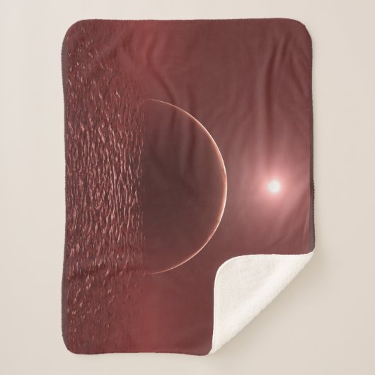 Scarlet Ocean Moon Sherpa Deken (Voorkant)