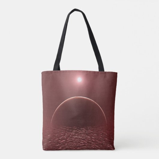 Scarlet Ocean Moon Tote Bag (Achterkant)