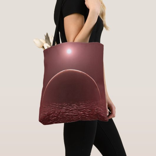 Scarlet Ocean Moon Tote Bag (Dichtbij)
