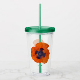 Scarlet Oranje Poppy 1 Acryl Drinkbeker