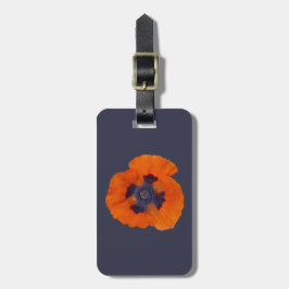 Scarlet Oranje Poppy 1 Bagagelabel