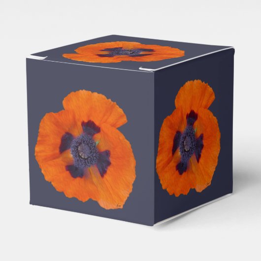Scarlet Oranje Poppy 1 Bedankdoosjes (Voorkant Zijde)
