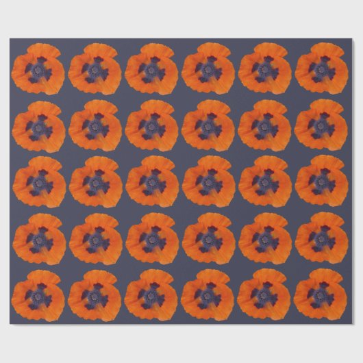 Scarlet Oranje Poppy 1 Cadeaupapier (Vlak)