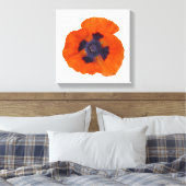 Scarlet Oranje Poppy 1 Canvas Afdruk (Insitu (Slaapkamer))