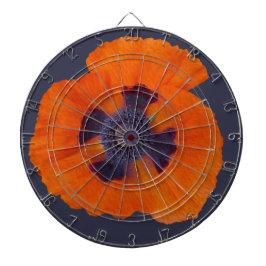 Scarlet Oranje Poppy 1 Dartbord