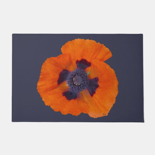 Scarlet Oranje Poppy 1 Deurmat (Voorkant)