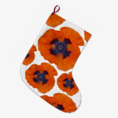 Scarlet Oranje Poppy 1 Grote Kerstsok (Voorkant (Hangend))