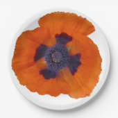 Scarlet Oranje Poppy 1 Papieren Bordje (Voorkant)