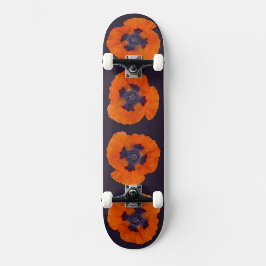 Scarlet Oranje Poppy 1 Persoonlijk Skateboard (Voorkant)