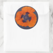 Scarlet Oranje Poppy 1 Ronde Sticker (Tas)