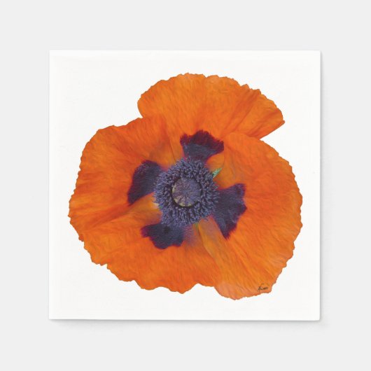 Scarlet Oranje Poppy 1 Servetten (Voorkant)