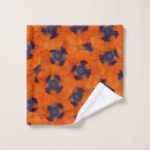 Scarlet Oranje Poppy Seamless Pattern Bad Handdoek (Wasdoekje)