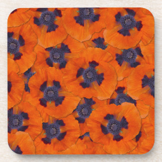 Scarlet Oranje Poppy Seamless Pattern Bier Onderzetter
