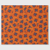 Scarlet Oranje Poppy Seamless Pattern Cadeaupapier (Vlak)