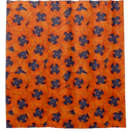 Scarlet Oranje Poppy Seamless Pattern Douchegordijn