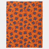 Scarlet Oranje Poppy Seamless Pattern Fleece Deken (Voorkant)