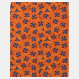 Scarlet Oranje Poppy Seamless Pattern Fleece Deken