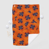 Scarlet Oranje Poppy Seamless Pattern Golfhanddoek (Insitu)