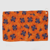 Scarlet Oranje Poppy Seamless Pattern Golfhanddoek (Horizontaal)