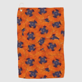 Scarlet Oranje Poppy Seamless Pattern Golfhanddoek