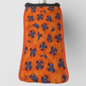 Scarlet Oranje Poppy Seamless Pattern Golfheadcover (Draai 90)