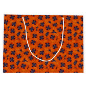 Scarlet Oranje Poppy Seamless Pattern Groot Cadeauzakje (Achterkant)