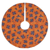 Scarlet Oranje Poppy Seamless Pattern Kerstboom Rok (Voorkant)