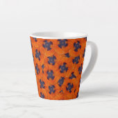 Scarlet Oranje Poppy Seamless Pattern Latte Mok (Rechterhoek)