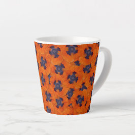 Scarlet Oranje Poppy Seamless Pattern Latte Mok