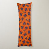 Scarlet Oranje Poppy Seamless Pattern Lichaamskussen (Achterkant (Verticaal))