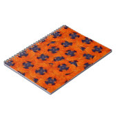 Scarlet Oranje Poppy Seamless Pattern Notitieboek (Linkerzijde)