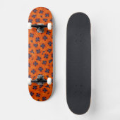 Scarlet Oranje Poppy Seamless Pattern Persoonlijk Skateboard (Voorkant)