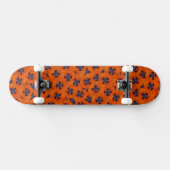 Scarlet Oranje Poppy Seamless Pattern Persoonlijk Skateboard (Horizontaal)