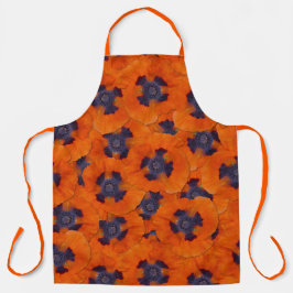 Scarlet Oranje Poppy Seamless Pattern Schort