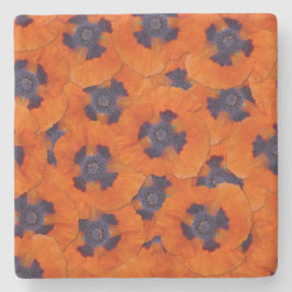 Scarlet Oranje Poppy Seamless Pattern Stenen Onderzetter