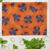 Scarlet Oranje Poppy Seamless Pattern Theedoek (Gevouwen)