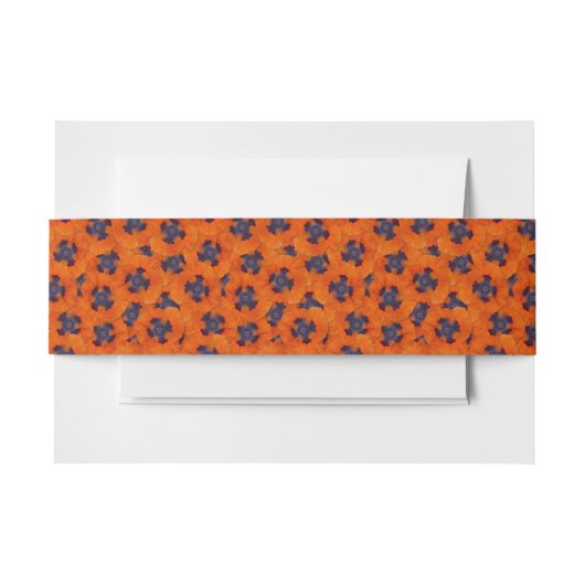 Scarlet Oranje Poppy Seamless Pattern Uitnodigingen Wikkel (Voorkant Voorbeeld)