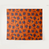 Scarlet Oranje Poppy Seamless Pattern Wandkleed (Voorkant (horizontaal))