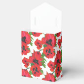 Scarlet Oriental Poppies Pattern on White Bedankdoosjes (Geopend)