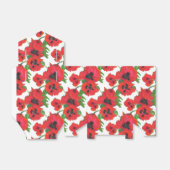 Scarlet Oriental Poppies Pattern on White Bedankdoosjes (Uitgevouwen)