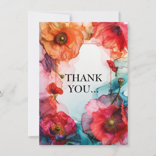 Scarlet Petal Elegance Bedankkaart (Voorkant)