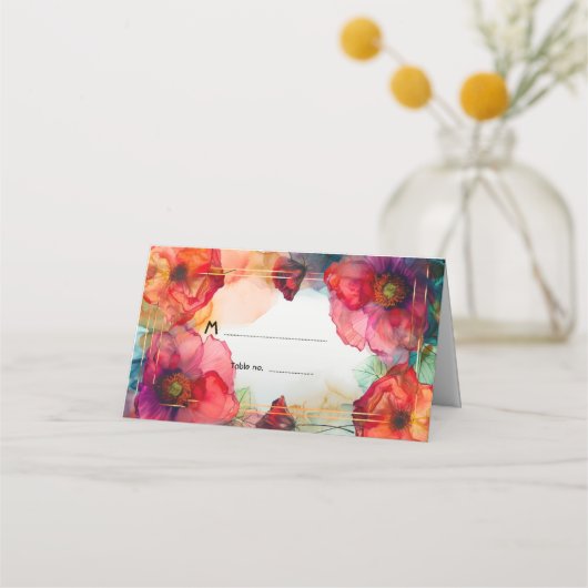 Scarlet Petal Elegance Plaatskaartje (Voorkant)