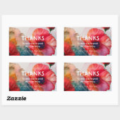 Scarlet Petal Elegance Rechthoekige Sticker (Vel)