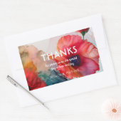 Scarlet Petal Elegance Rechthoekige Sticker (Envelop)