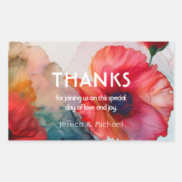 Scarlet Petal Elegance Rechthoekige Sticker