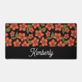 Scarlet Pimpernel Floral custom name Bureaumat (Voorkant)