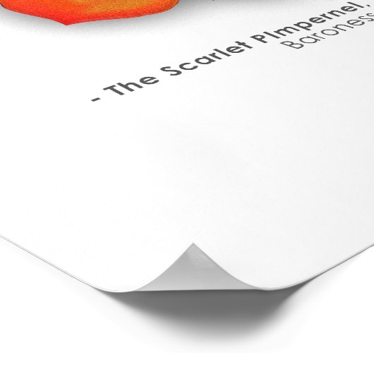 Scarlet Pimpernel Quote - Klassieke literatuur Poster (Hoek)